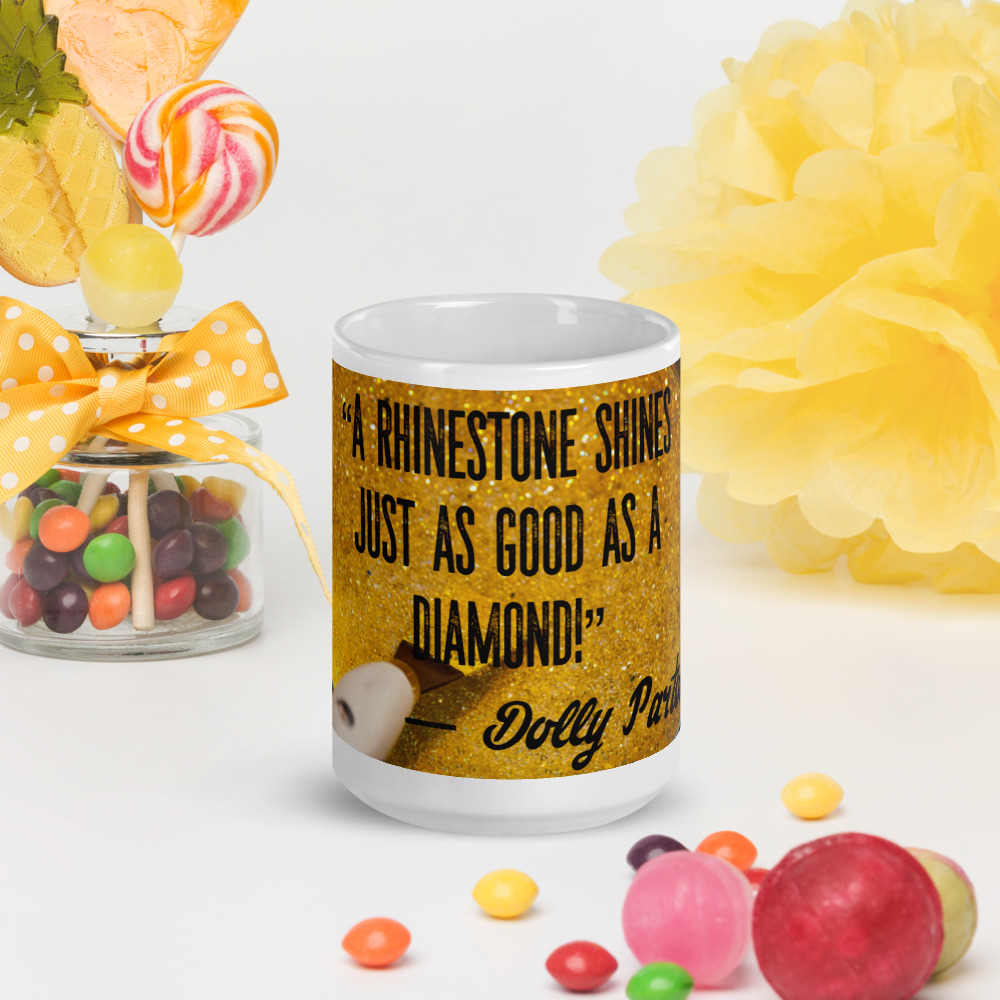 Dolly Parton White Glossy Coffee Mug